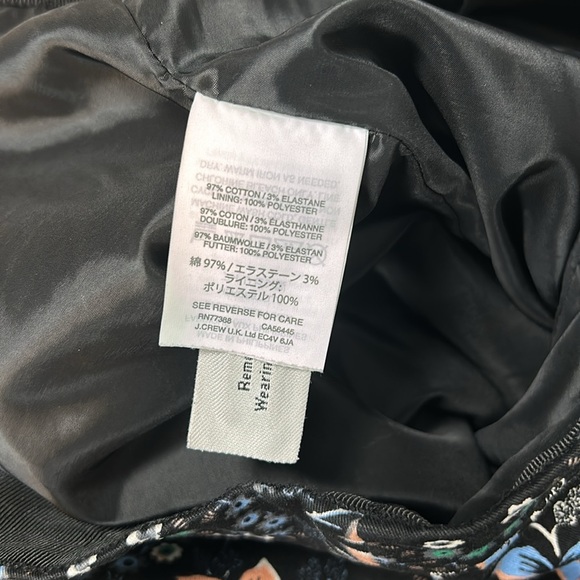 J. Crew Floral Print A-Line Cotton Skirt Black Size 4- gently used - Picture 11 of 12